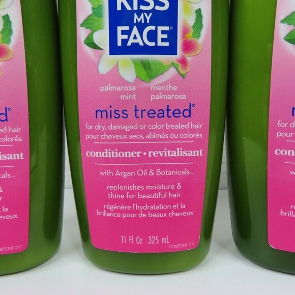 Kiss My Face 4 Pack Miss Treated Palmarosa Mint Dry Damaged Conditioner 11oz NEW - Picture 3 of 6